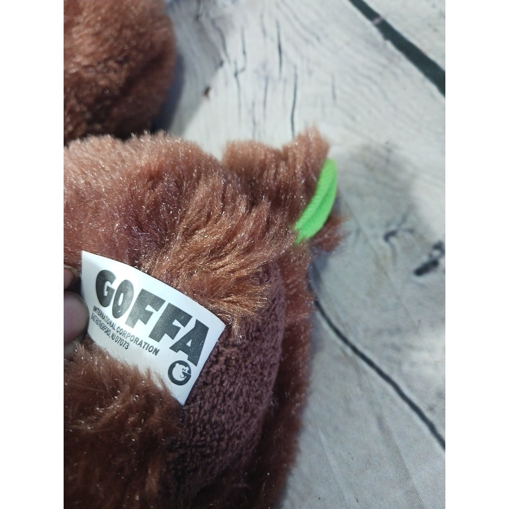 Goffa 13" Brown Llama Alpaca Plush Toy – Green Face & Feet Stuffed Animal Kawaii - Picture 4 of 6